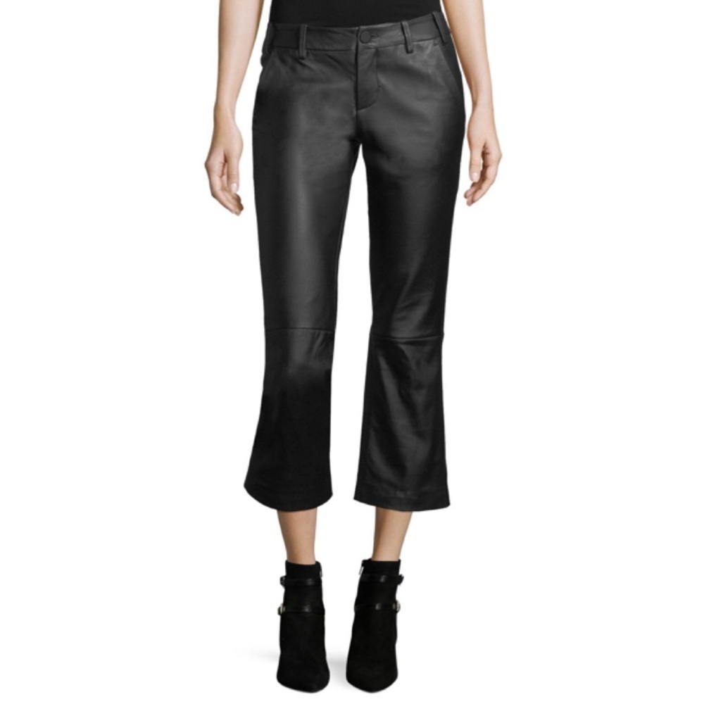 Zadig & Voltaire cropped leather pants 34